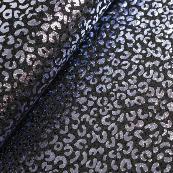 Folienjersey Leo jeansblau