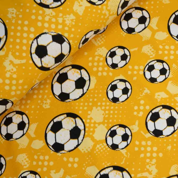 Baumwolljersey Fußball gelb