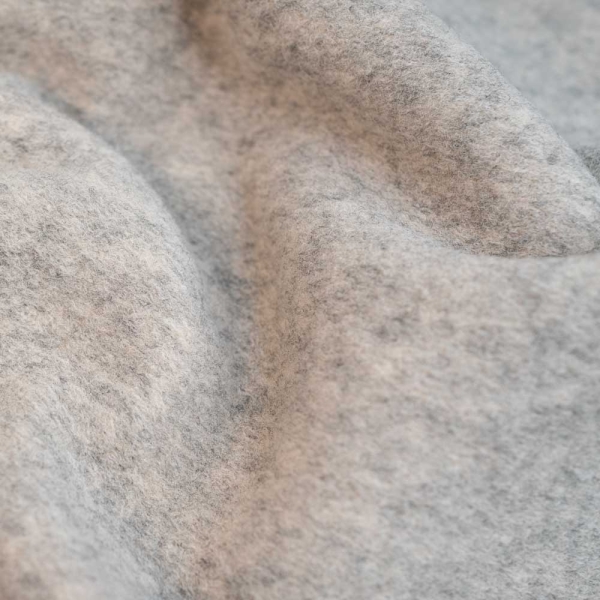 Merino Woll Fleece SOFT meliert hellgrau