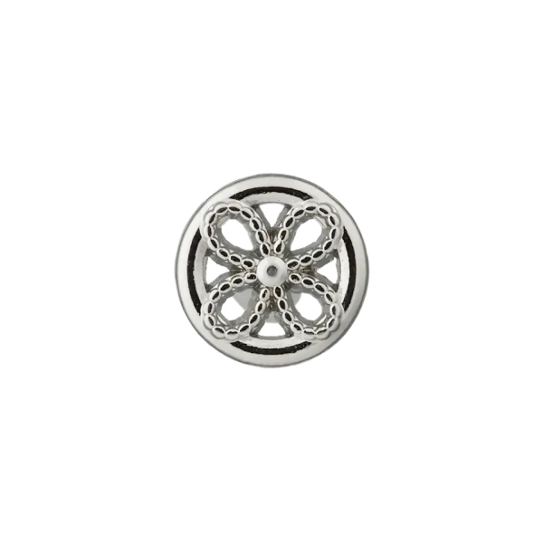 Metallknopf Blume 9mm silber