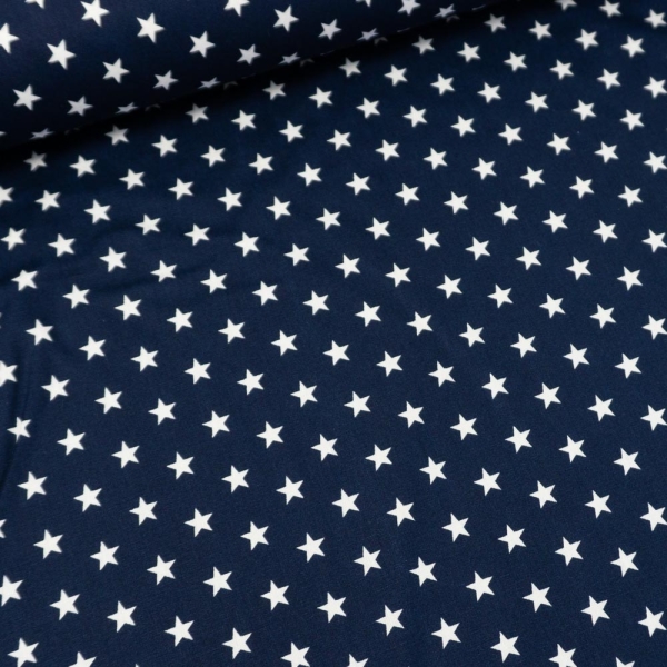 Edle Baumwollwebware Sterne navy