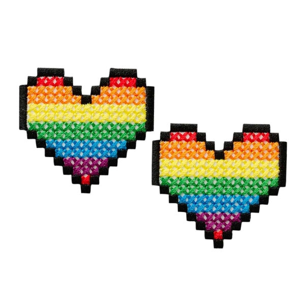 Applikation Pixel Herzen 2 Stück