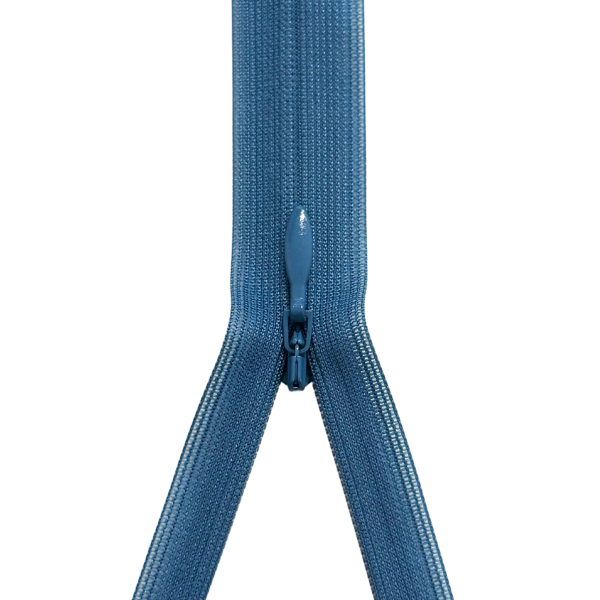 YKK nicht teilbarer Reißverschluss nahtverdeckt jeansblau dunkel