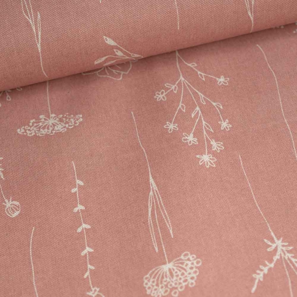 Canvas Blumen altrosa