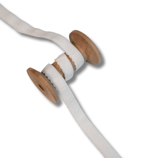 Elastisches Gummi Einfassband 20mm weiß