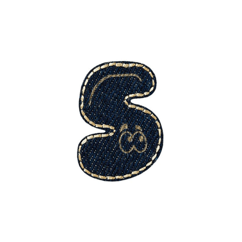 Applikation Jeans Zahl 5