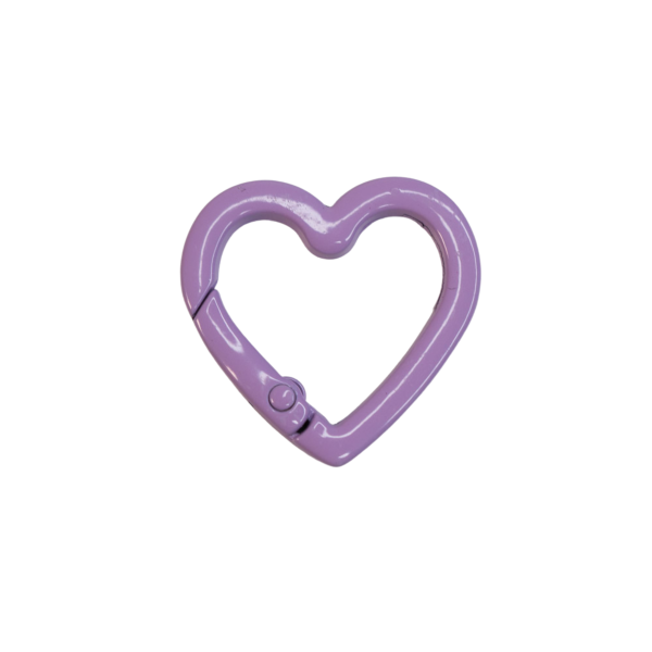 EvLis Karabinerhaken Herz 25mm flieder