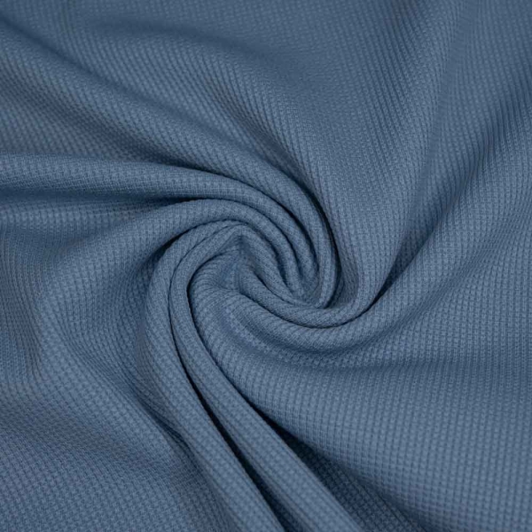 Waffeljersey Baumwolle jeansblau