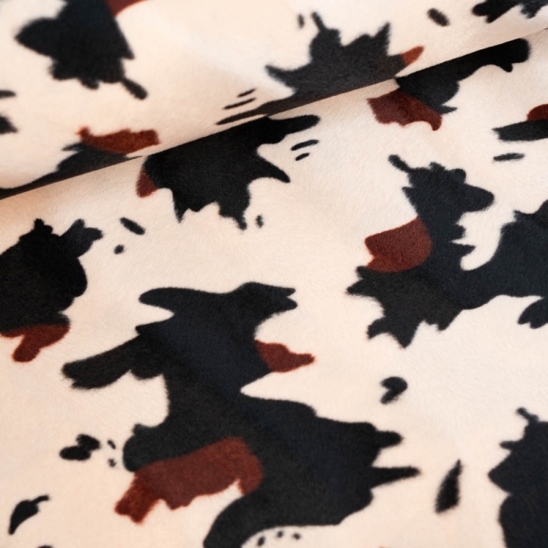 Tierfell Imitat Kuh beige-braun