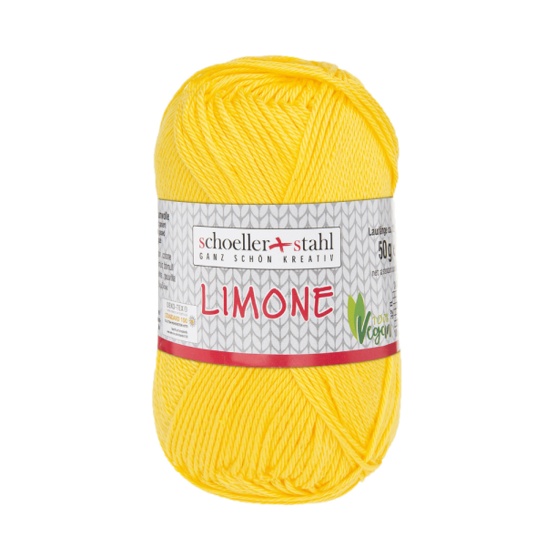 Strickgarn Baumwolle Limone gelb