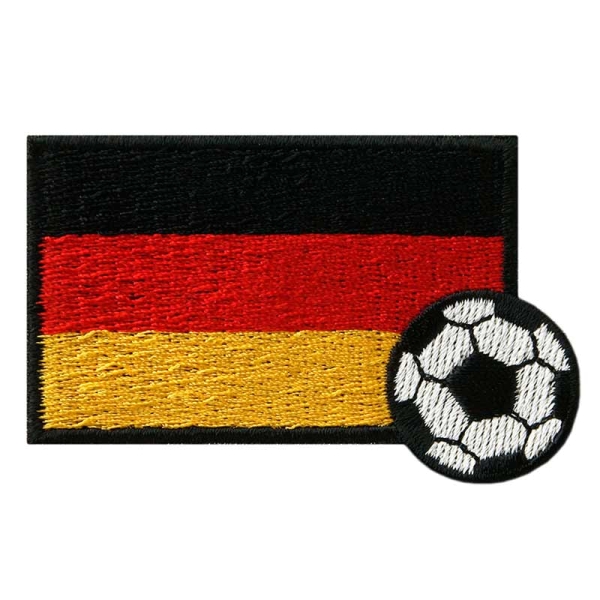 Applikation Deutschlandflagge mit Fußball