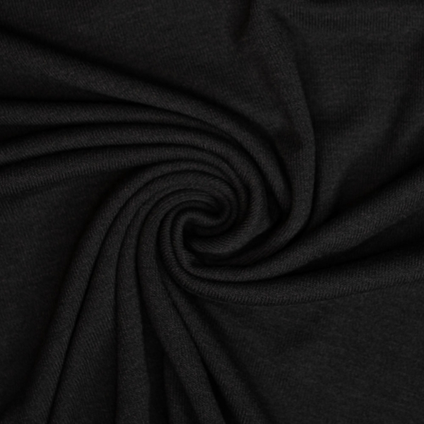 Kuschelstrick-Jersey Angorastyle schwarz