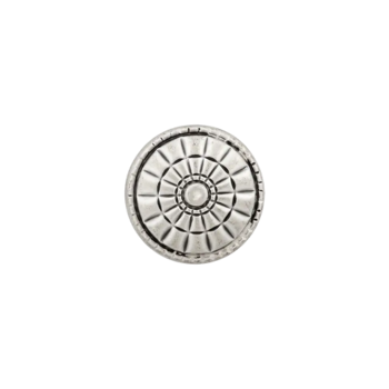 Prym Metallknopf verziert Blume 18mm silber