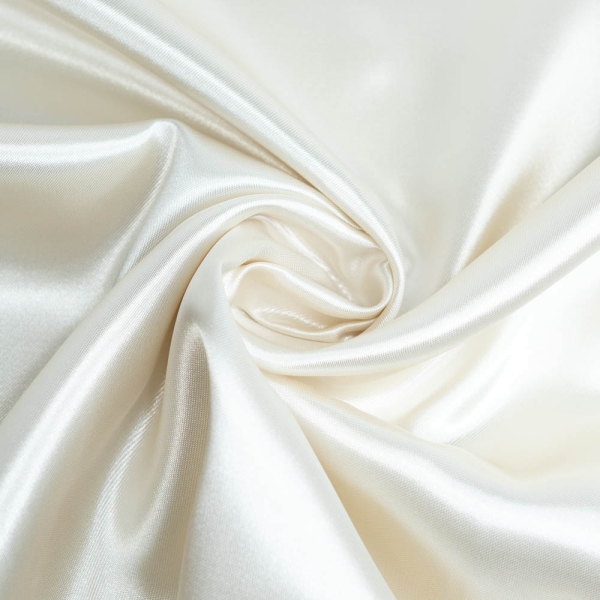 Satin Glänzend Uni ivory