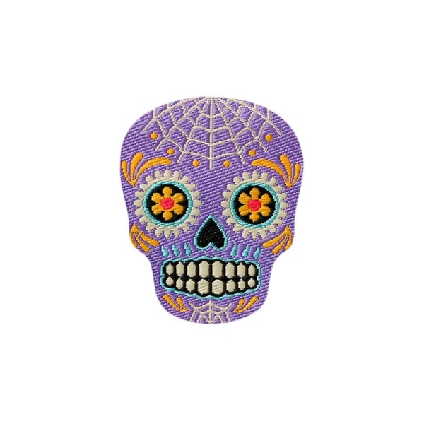 Applikation Totenkopf lila