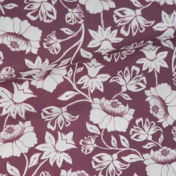 Viskosewebware Geblümt altrosa