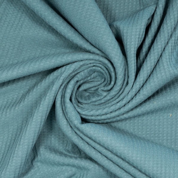 Waffeljersey Mila jeansblau