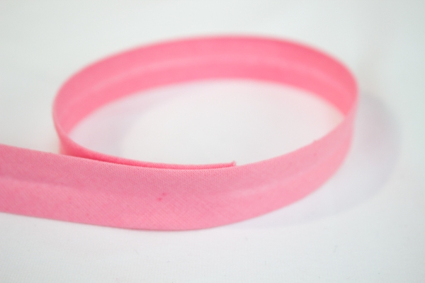 Schrägband vorgefalzt rosa Ökotex 100