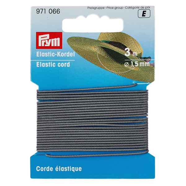 Prym Elastic-Kordel grau 3m