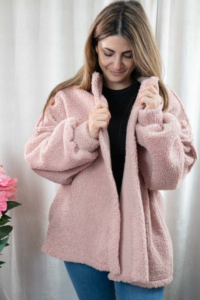 Teddy Jacke Talia altrosa
