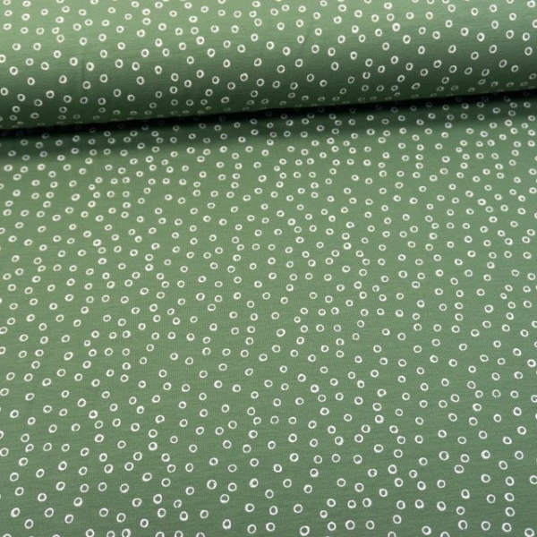 Baumwolljersey Mini Bubbles dusty mint
