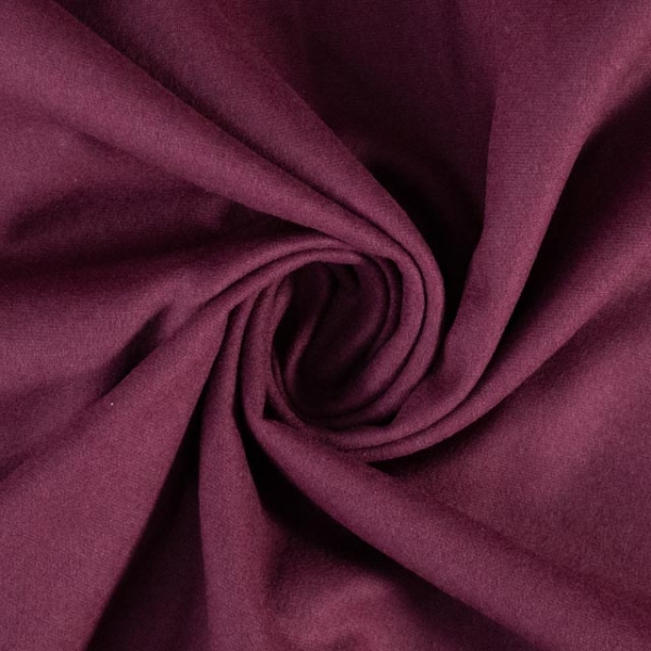 Flanell Baumwolle Uni bordeaux