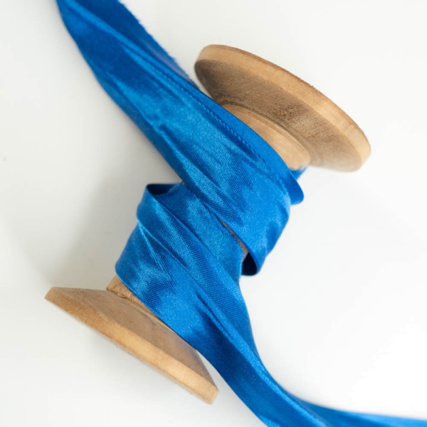 Satin Schrägband 20mm royalblau