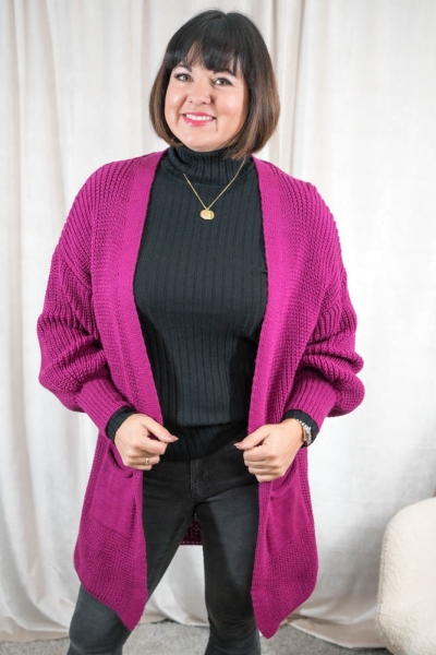 Strickjacke midi Alessia beere