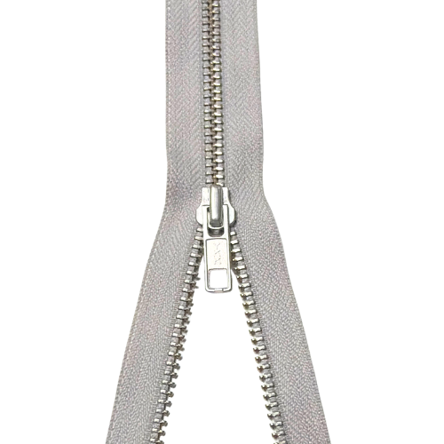 YKK nicht teilbarer Reißverschluss Metall taupe 22cm