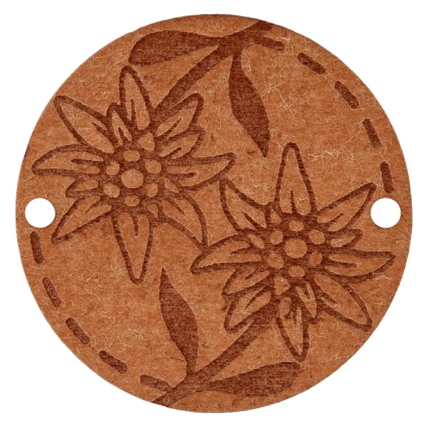 Zierteil Edelweiß cognac 30mm