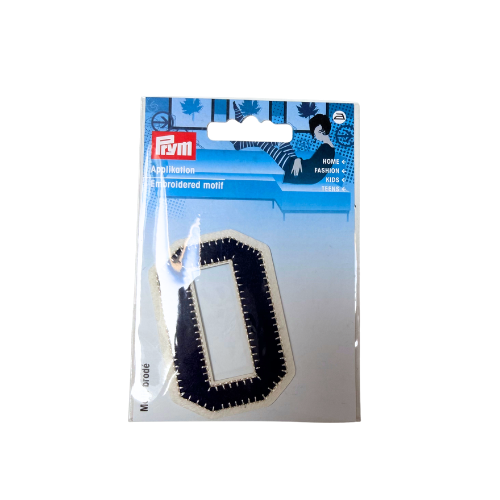 Applikation Stickoptik Zahl 0 navy