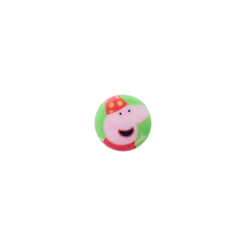 Prym Kinderknopf Peppa Wutz 15mm grün mittel