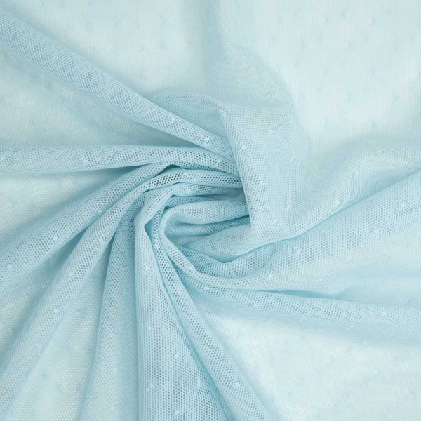 Soft Mesh Stretch Pünktchen hellblau