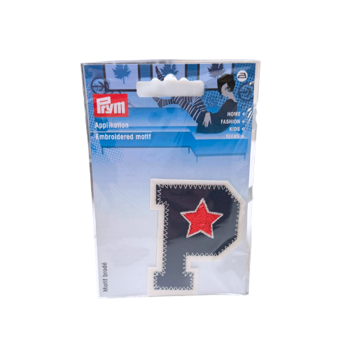 Applikation Buchstabe P navy