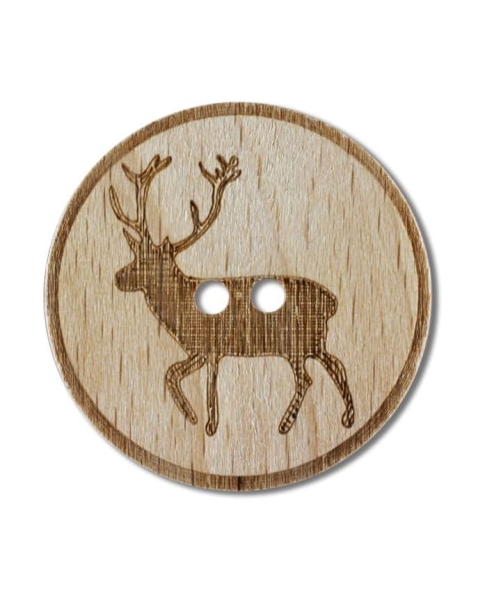 Holzknopf Hirsch 18 mm