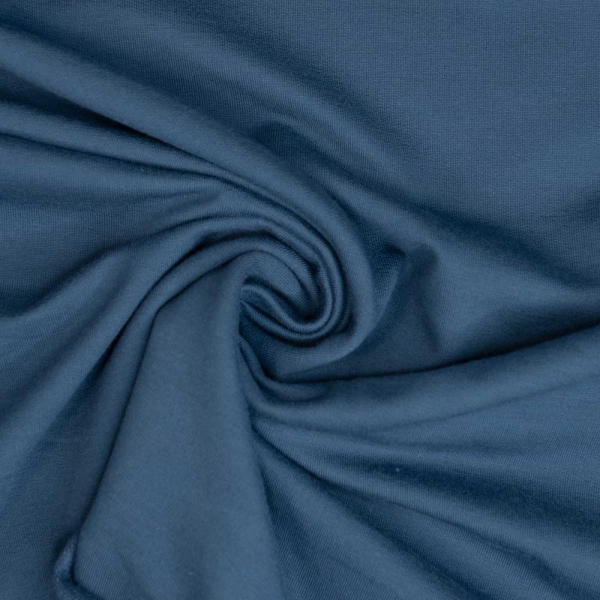 Baumwolljersey Uni Lena indigoblau
