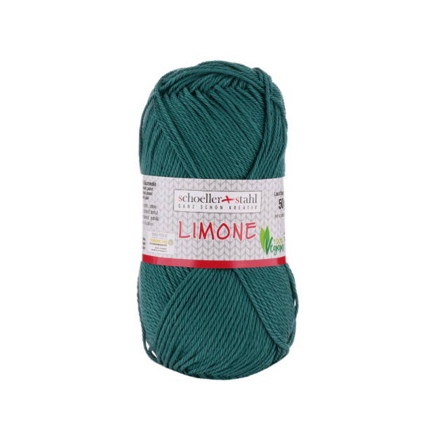Strickgarn Baumwolle Limone petrol