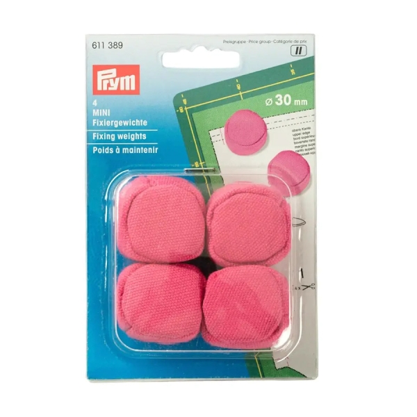 Prym 4Stk Fixiergewichte Mini pink