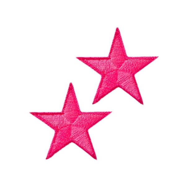Applikation Stern pink 2 Stück