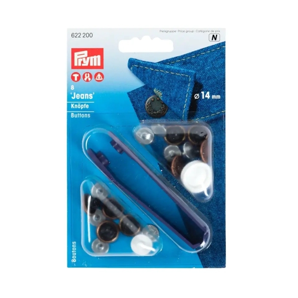 Prym Nähfrei-Jeans-Knöpfe Lorbeerkranz 14mm altkupfer