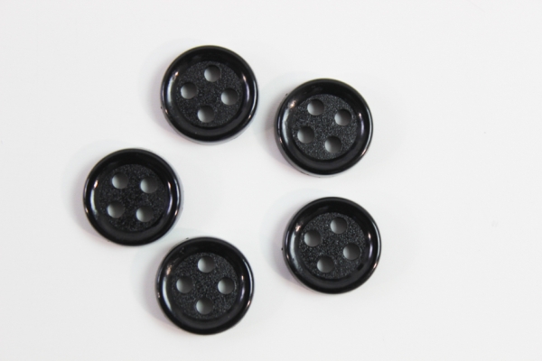 Hemd oder Blusenknopf 11 mm schwarz
