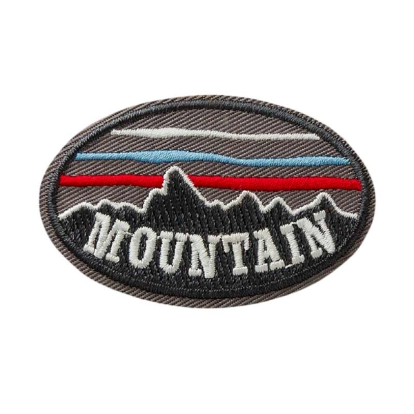 Applikation Mountain grau