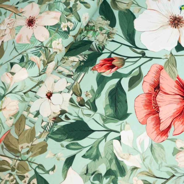 Baumwolljersey Hagebutte mint