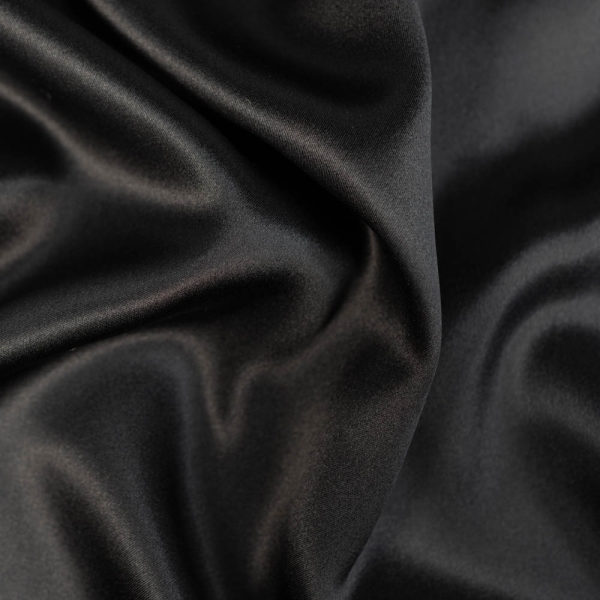Festtags Seidensatin dick schwarz