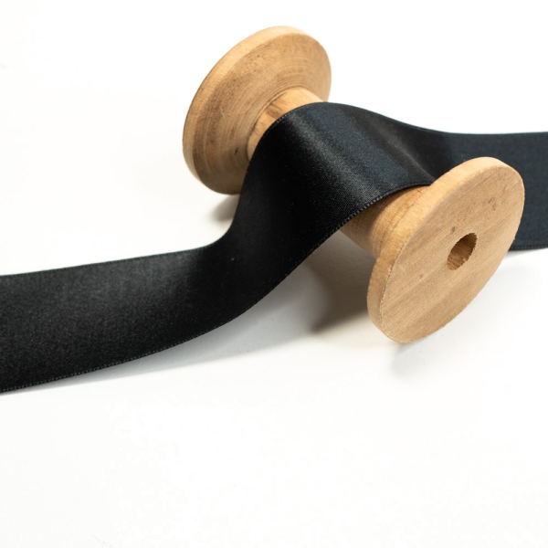Satin Schleifenband 38mm schwarz
