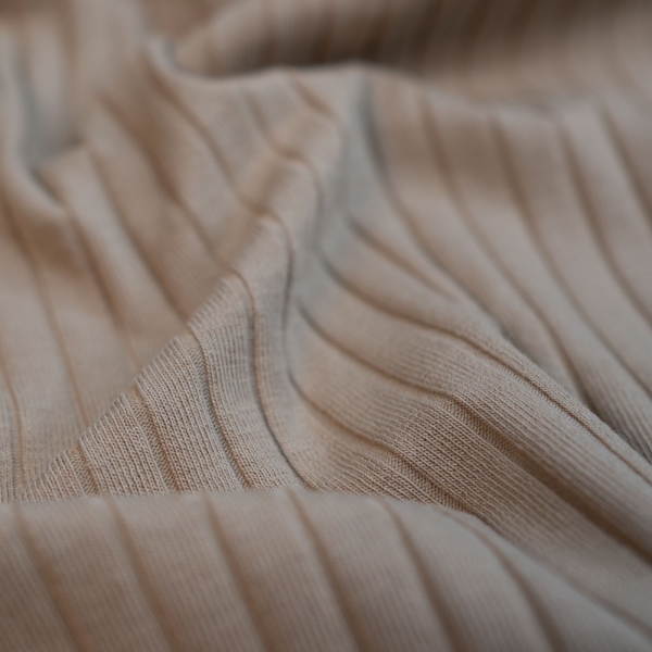 Ripp Baumwolljersey beige