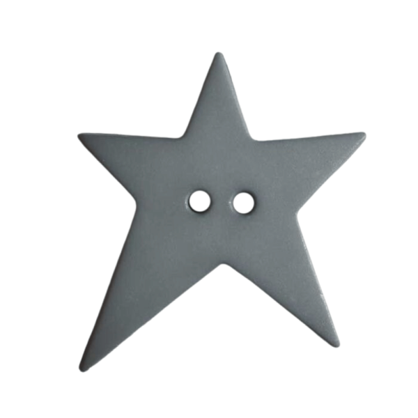 Stern-Knopf asymmetrisch grau