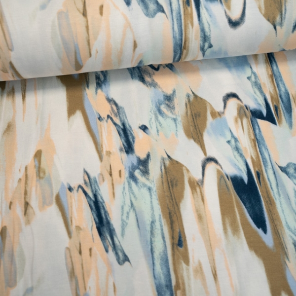 Viskosejersey Aquarell hellblau