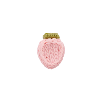 Prym Knopf Häkeloptik Erdbeer 15mm rosa