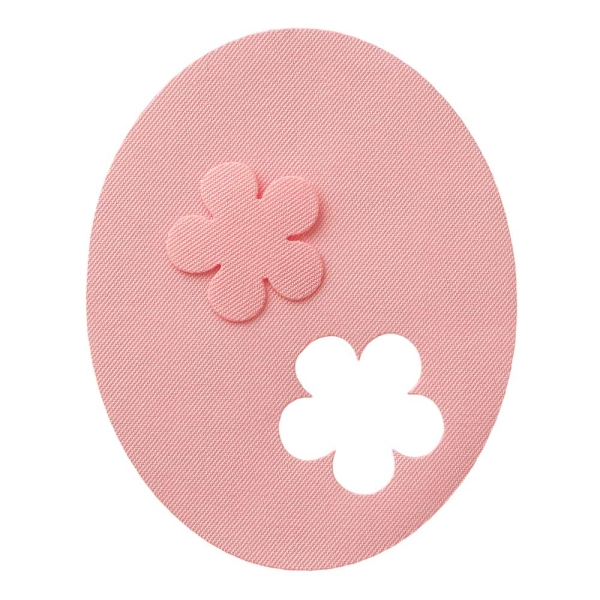 Applikation Stoffflicken Blume rosa